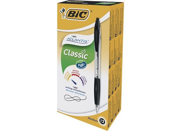 (CJ.12) BIC BOLÍGRAFO ATLANTIS RT 1.0MM NEGRO 887132