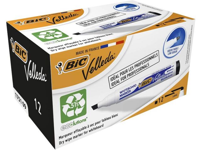 (CJ.12) BIC MARC VELLEDA 1751 PUNTA BISELADA NEGRO