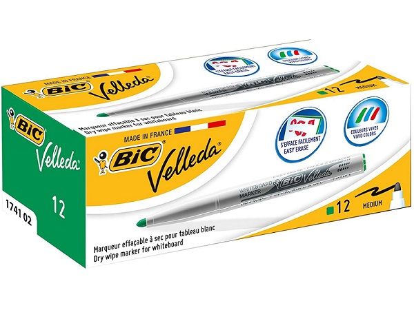 (CJ.12) BIC VELLEDA 1741 MARCAD. PIZARRA VERDE