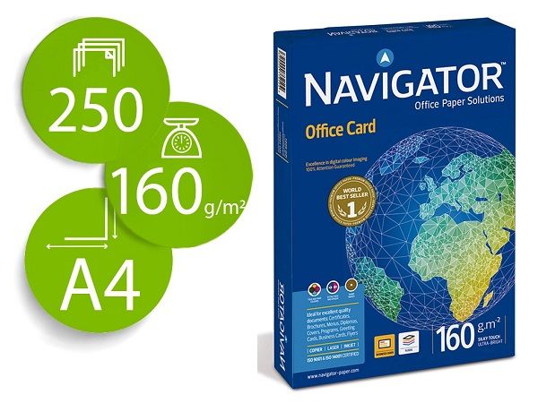 NAVIGATOR P.250H.PAPEL A4 160G OFFICE CARD NAV-160