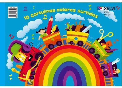 BLOC MANUALIDADES 10 HOJAS CARTULINA COLORES SURT.