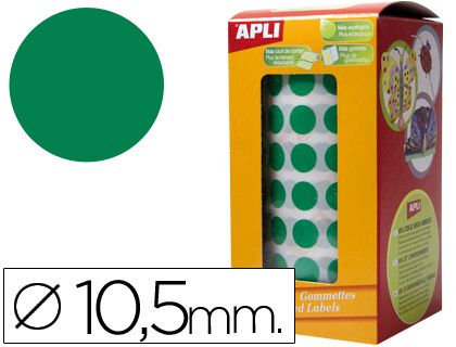 APLI ROLLO GOMETS REDONDO 10,5mm VERDE 4854