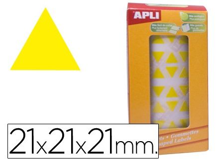 APLI ROLLO GOMETS TRIÁNGULO 21mm AMARILLO 4867