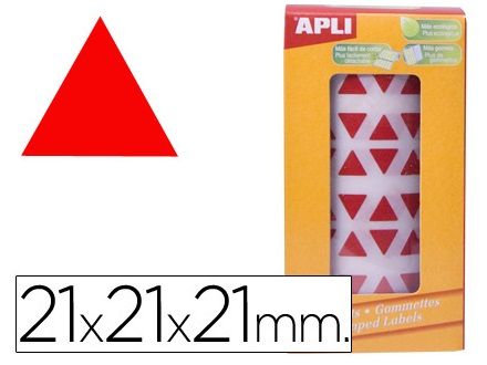 APLI ROLLO GOMETS TRIÁNGULO 21mm ROJO 4869