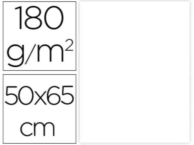 P.25 HOJAS CARTULINA 50X65 180g. BLANCA 143583