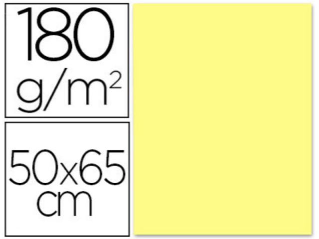 P.25 HOJAS CARTULINA 50X65 AMARILLO CLARO