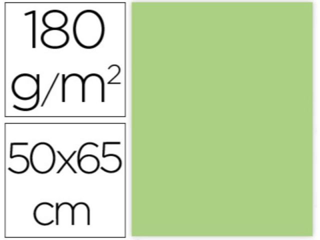 P.25 HOJAS CARTULINA 50X65 VERDE CLARO