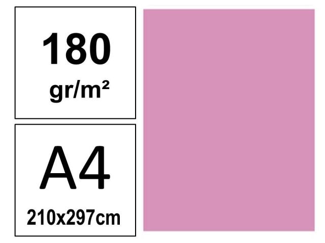 P.50 HOJAS CARTULINA A4 180gr. LILA