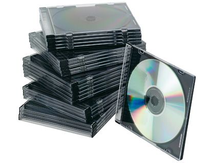 PACK. 25 CAJAS CD/DVD SLIM TRANSPARENTE