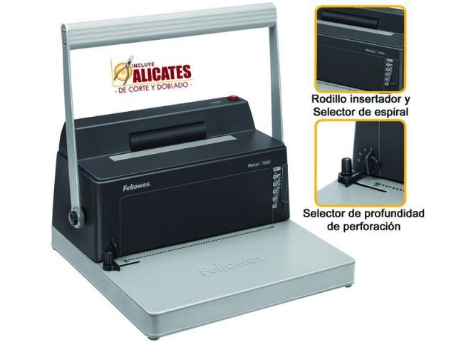 FELLOWES ENCUADERNADORA METAL 100R (PERFORA 20h.)