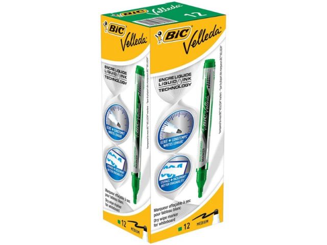 (CJ.12) BIC MARC VELLEDA TINTA LÍQUIDA VERDE 9020