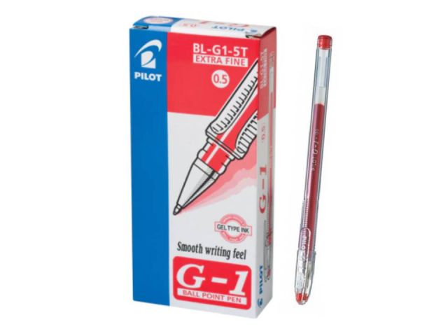 (CJ.12) PILOT G1 ROLLER  punta 0,5Mm BL-G1-5T ROJO