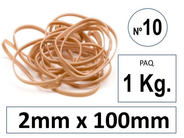 SNM PAQ.1 KG GOMAS ELASTICAS 10 CM