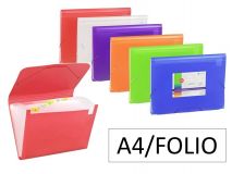 CLASIFICADOR FUELLE PP A4/FOLIO 13DP COL. SURTIDOS