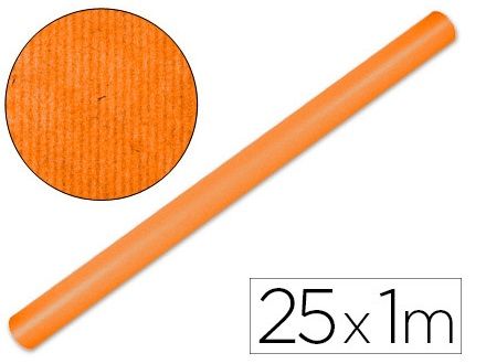 ROLLO PAPEL KRAFT 1MX25M NARANJA