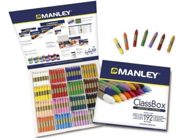 MANLEY SCHOOL PACK CAJA 192 CERAS SURTIDO 192