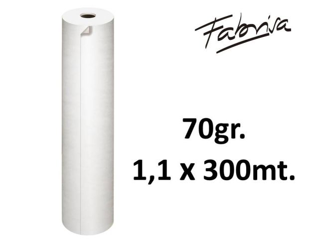 BOBINA PAPEL KRAFT BLANCO 70gr. 1,1 x 300mt