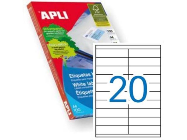 APLI C.100H A4  ETIQUETAS  105X29 (20)  1299