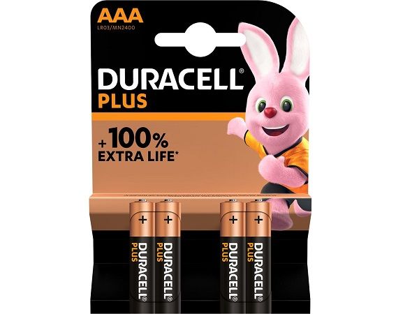 DURACELL LR03 AAA 4 PILAS  PLUS POWER LR03/MN2400