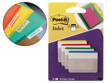 POST-IT INDEX RIGIDO GRANDE PLANO 24udes. 686F-1