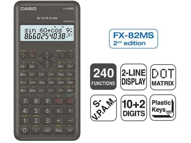 CASIO CALCULADORA CIENTIFICA FX-82MS 12DG *