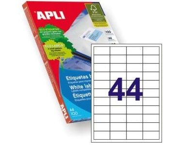 APLI C.100H A4  ETIQUETAS   48.5X25.4 (44)  1285