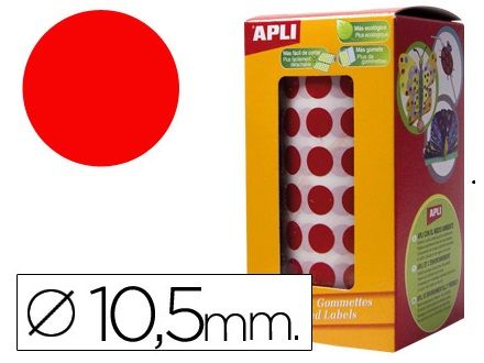 APLI ROLLO GOMETS REDONDO 10,5mm ROJO 4853