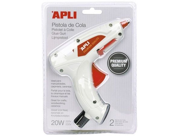 APLI PISTOLA DE COLA 20W+2 BARRAS COLA 7,5mm16668