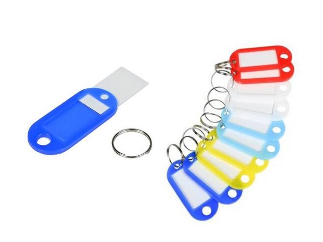 PACK 10 LLAVEROS CON ETIQUETA  PLAST. 