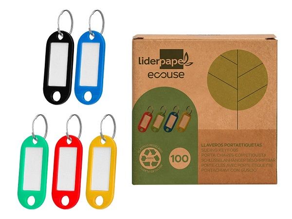 PACK 100 LLAVEROS CON ETIQUETA SURTIDOS LDP ECOUSE