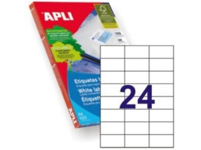 APLI C.100H A4  ETIQUETAS   70X37 (24) 1273