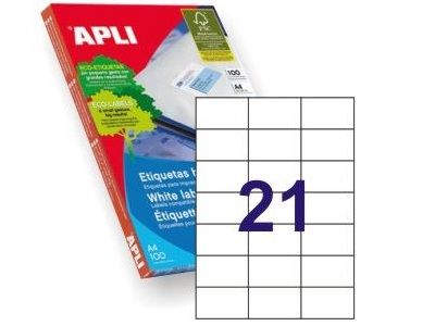 APLI C.100H A4  ETIQUETAS   70X42.4 (21) 1276