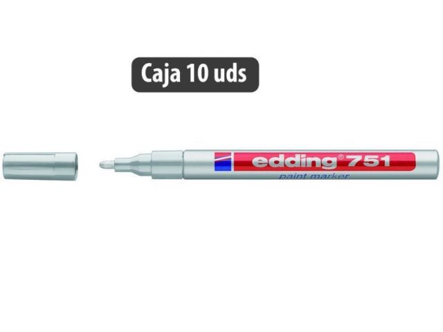 (CJ.10) EDDING 751-054 PERMANENTE 1-2 MM PLATA 