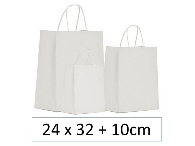 SNM PAQ 25 BOLSAS PAPEL S 24x32+10  BLANCA ASA RIZ