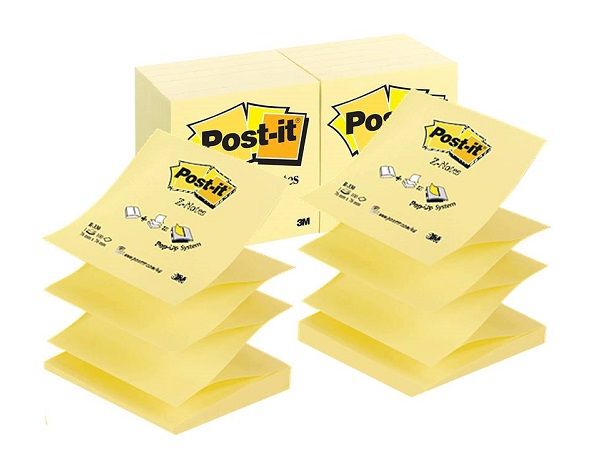 POST-IT ZNOTES 76X76 PAQ.12 AMARILLO R330 ZIG ZAZ