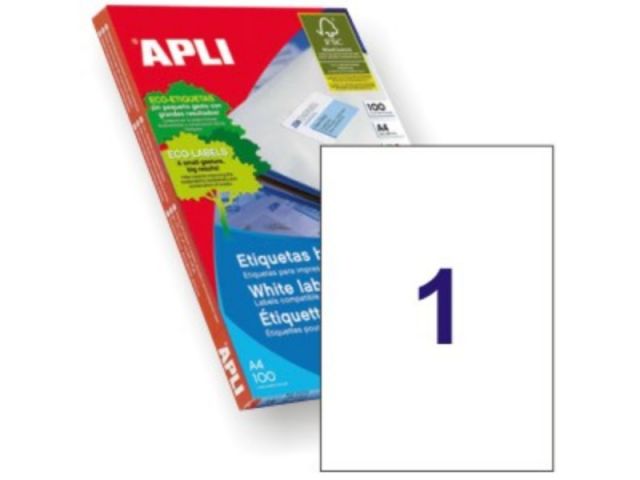 APLI C.100H A4  ETIQUETAS   210X297 (1) 1281