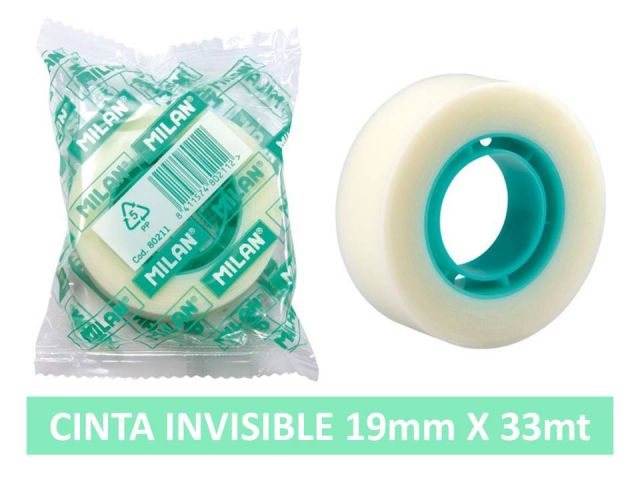 MILAN CINTA ADHESIVA INVISIBLE 19mm x 33mt