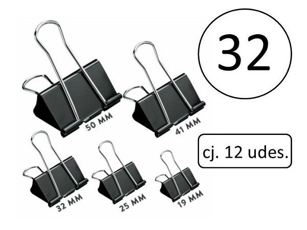 C.12 PINZAS METÁLICAS 32MM. 321722