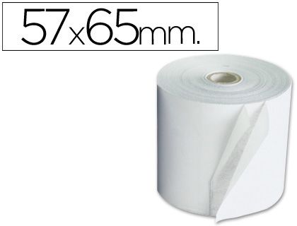 RAQ. 10 ROLLOS PAPEL SUMADORA 57mm x 65mm