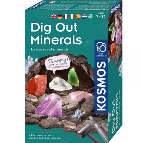 JUEGO KIT DE EXCAVACIÓN DE MINERALES AUTÉNTICOS (KOSMOS)