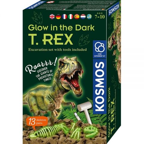 JUEGO T. REX QUE BRILLA EN LA OSCURIDAD (KOSMOS)