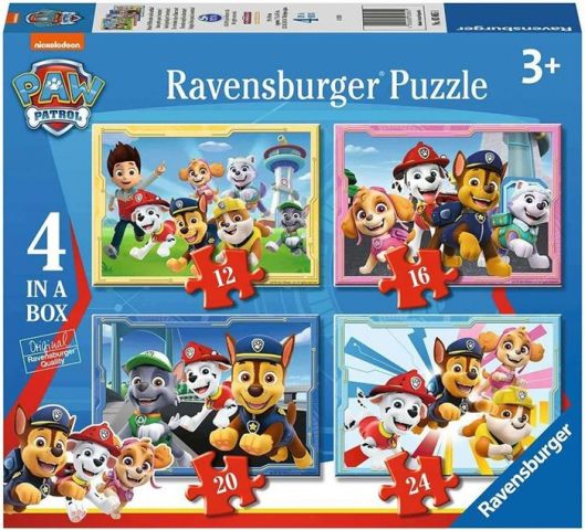 PUZZLE PAW PATROL B  4 IN A BOX 19X14CM (RAVENSBURGER)