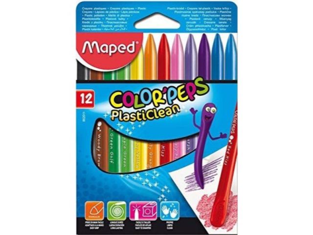 MAPED ESTUCHE 12 PLASTICLEAN 862011