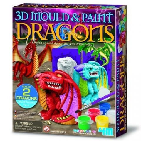 JUEGO 3D MOLDEA Y PINTA DRAGONES Y304783 (4M)