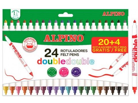 ALPINO EST. 24 ROTULADORES DOBLE PUNTA  AR002058N