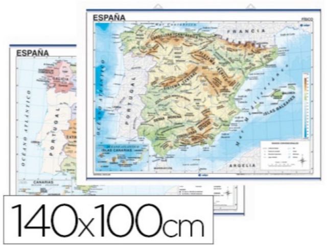 EDIGOL MAPA ESPAÑA PLASTIFICADO 140x100cm