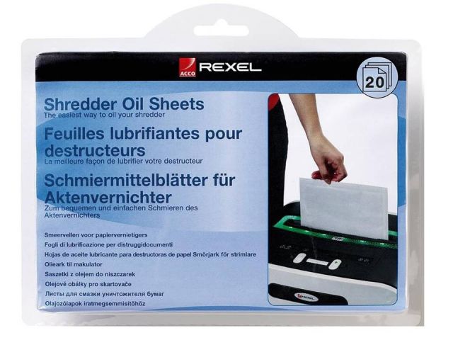 REXEL  PACK.20 LAMINAS LUBRICANTES DESTR. 2101949