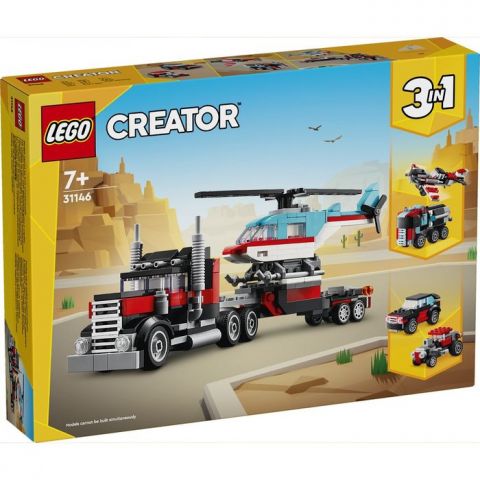 CAMIÓN PLATAFORMA CON HELICÓPTERO 31146 (LEGO)
