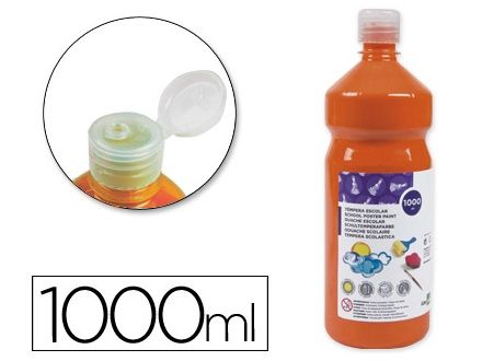 LIDERPAPEL TEMPERA LÍQUIDA 1000ML NARANJA TP25