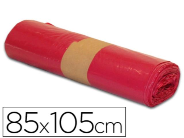 PAQ. 10 BOLSAS DE BASURA INDUSTRIAL 85X105 ROJA